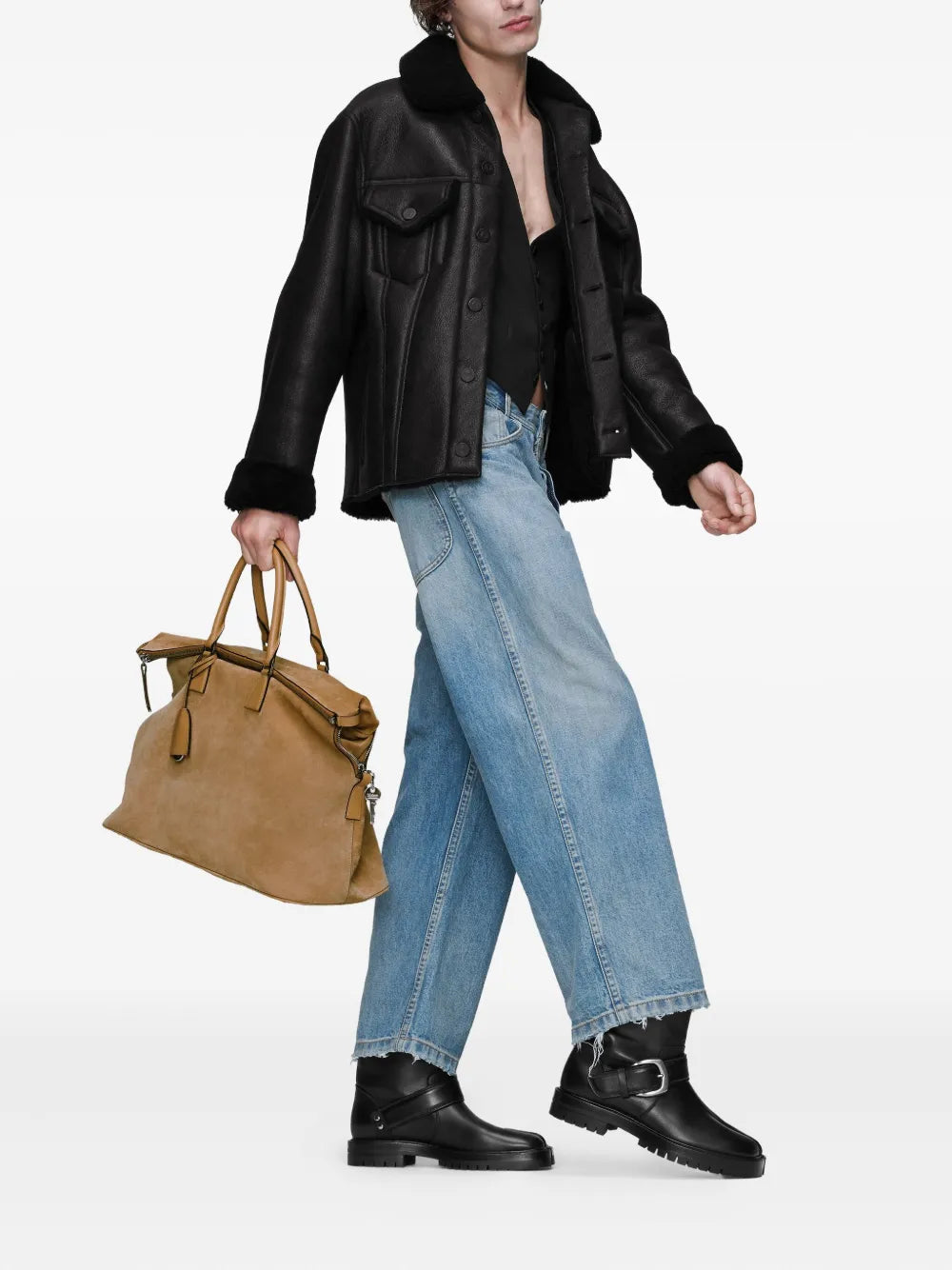 Maison Margiela chamarra texturizada - Negro - imagen 2