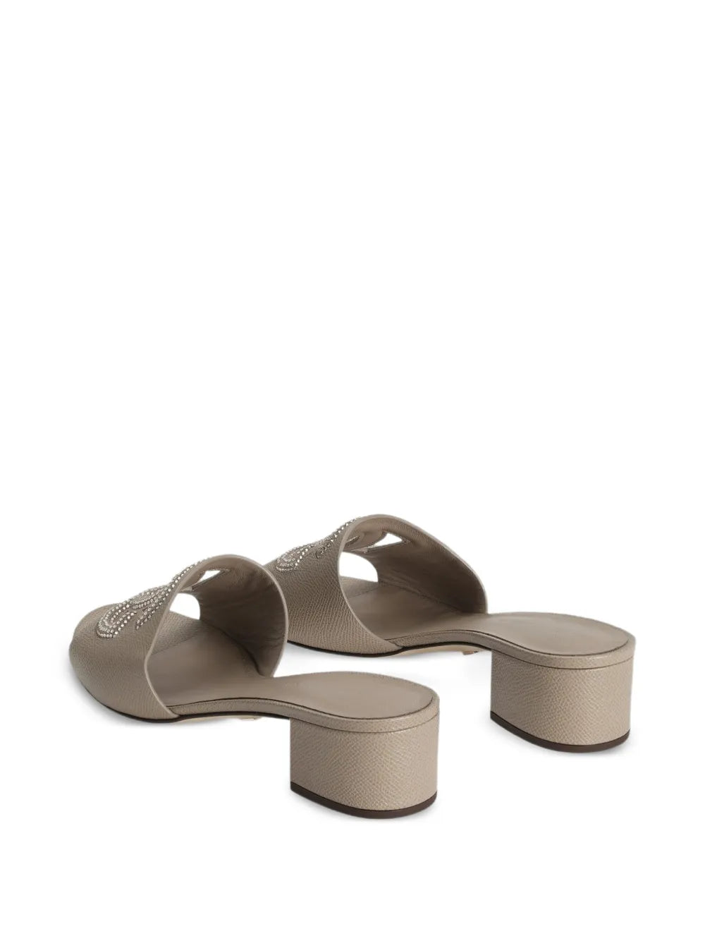 Dolce & Gabbana mules Dauphine de piel de becerro y gamuza con strass