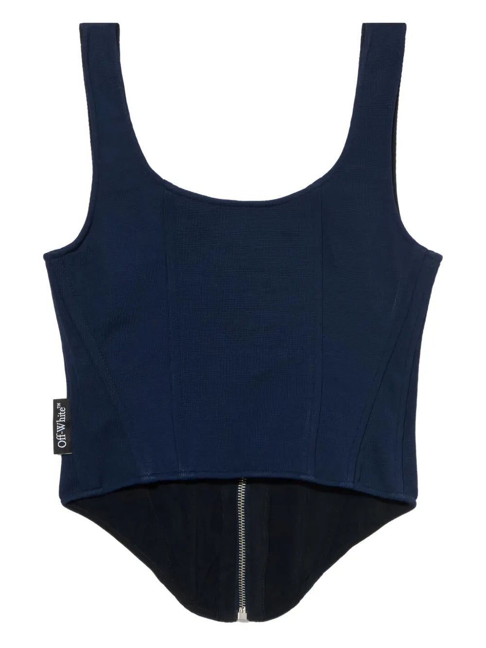 Off-White top estilo corset con cierre