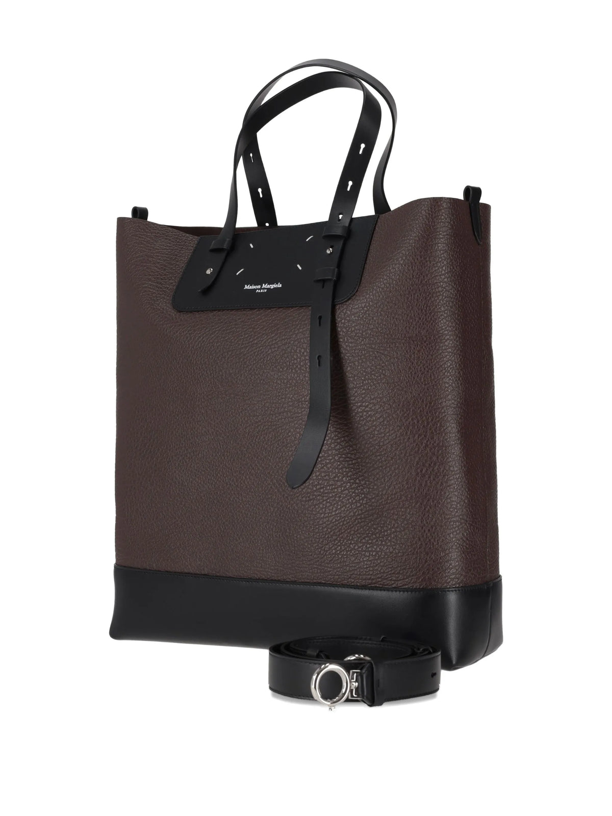 Maison Margiela tote de piel - Marrón - imagen 3