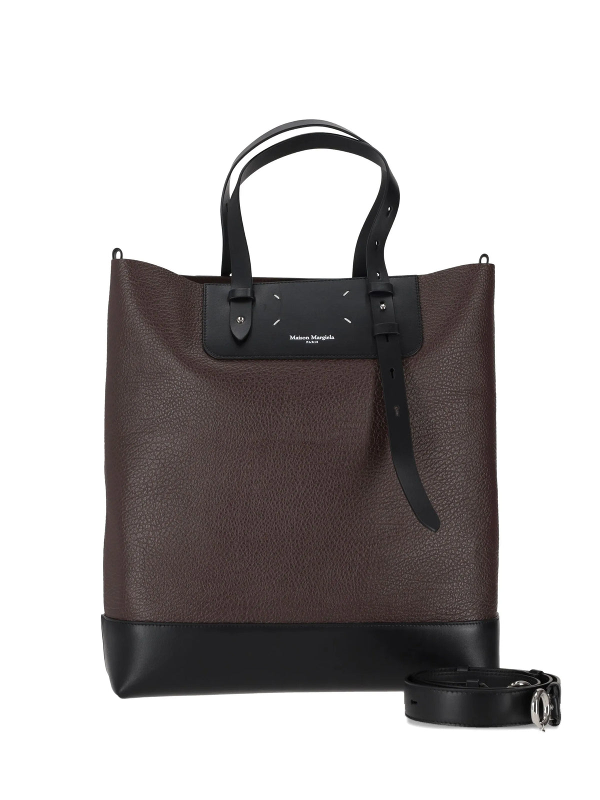 Maison Margiela tote de piel - Marrón - imagen 1