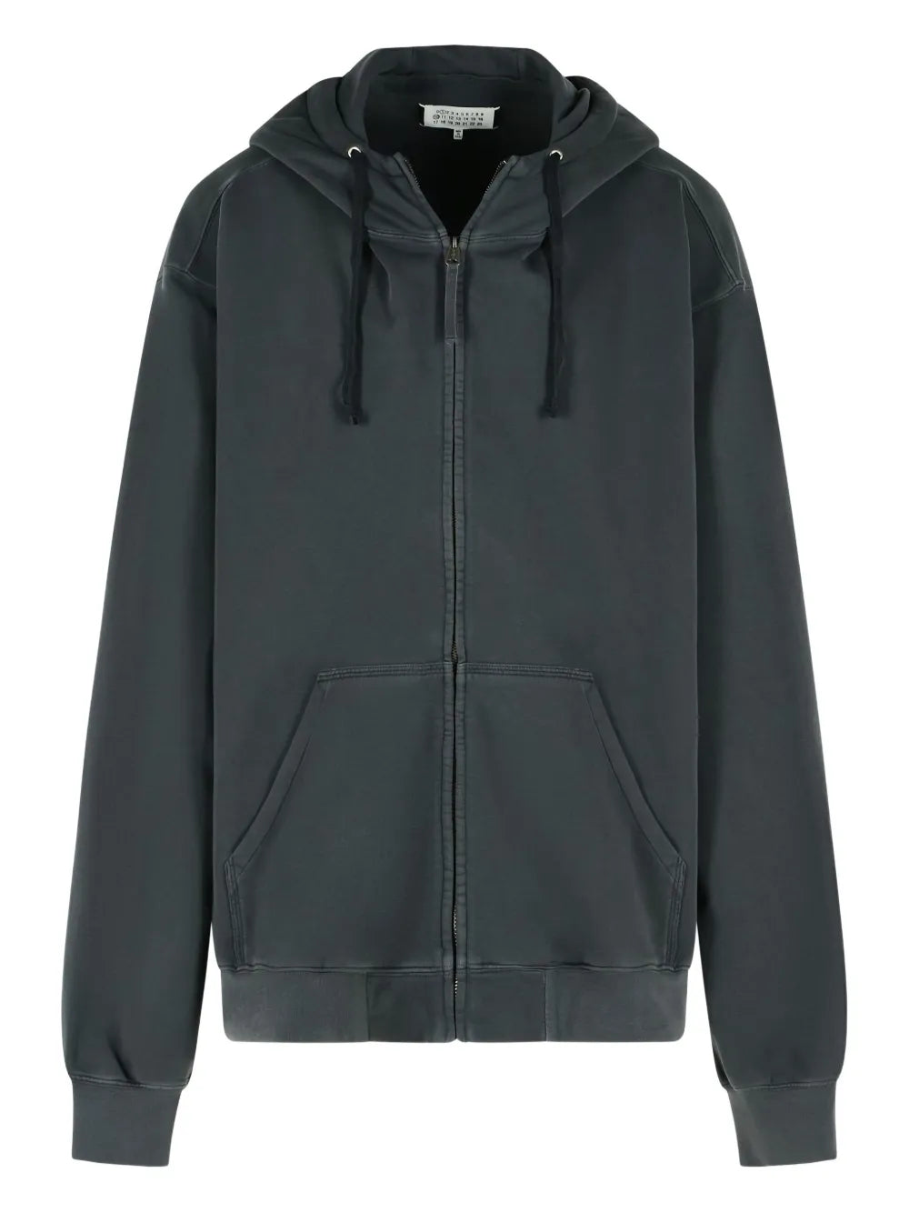 Maison Margiela hoodie con cordones y cierre - Gris - imagen 1