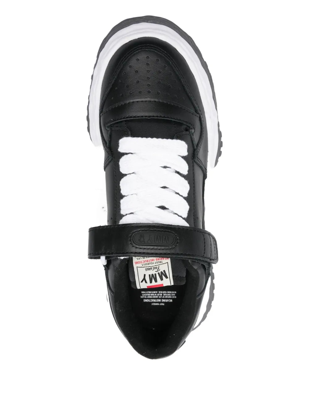 Maison MIHARA YASUHIRO tenis con cierre autoadherente - negro