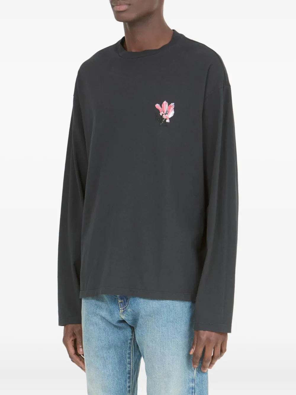 Maison Margiela playera manga larga con estampado floral - Gris - imagen 3