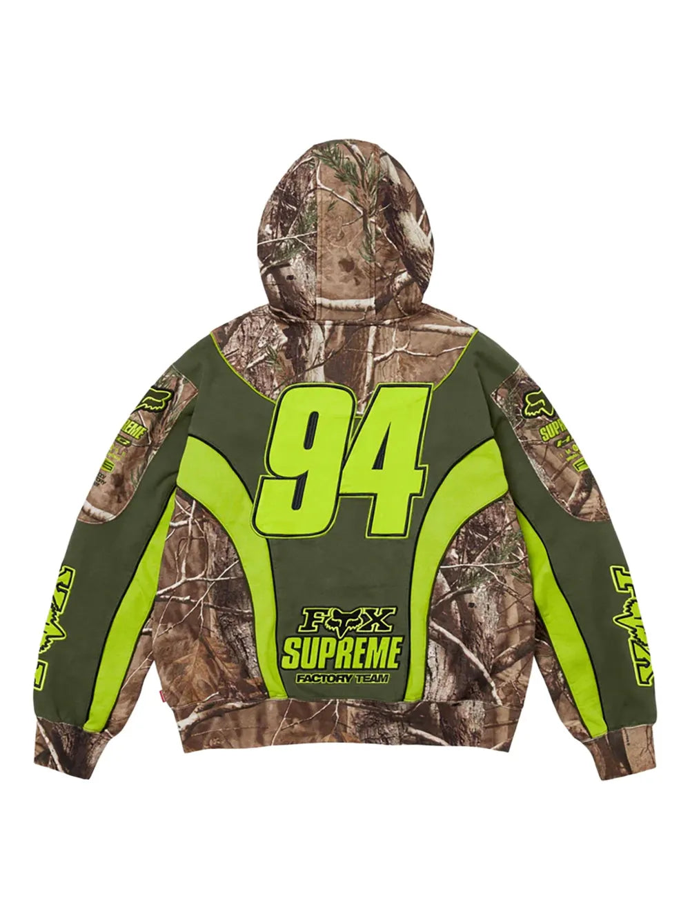 Supreme hoodie con cierre en colaboración con Fox Racing® - Marrón - imagen 2