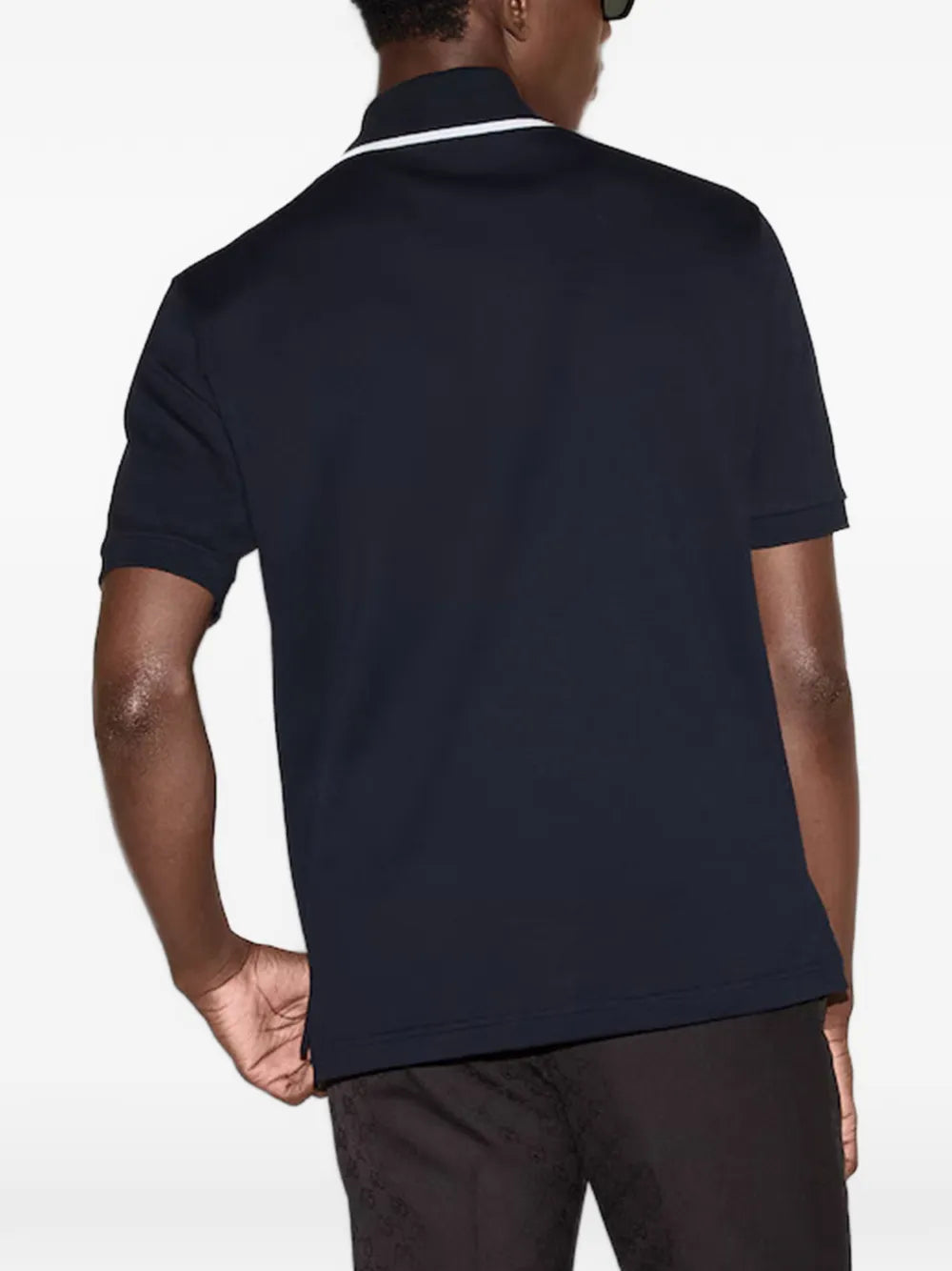 Gucci playera tipo polo de piqué con logo estampado