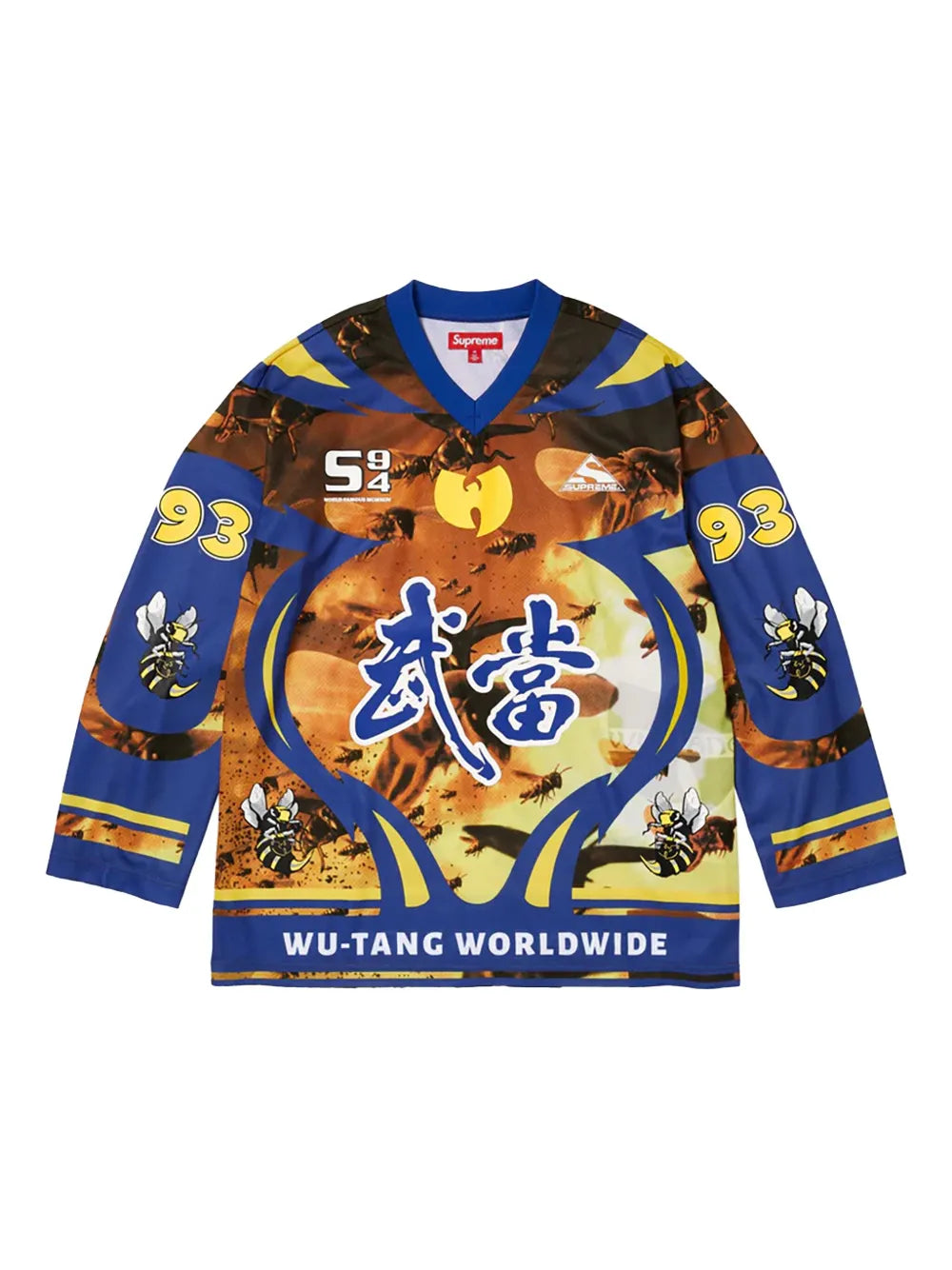 Supreme playera manga larga en colaboración con Wu-Tang Clan - Azul - imagen 1