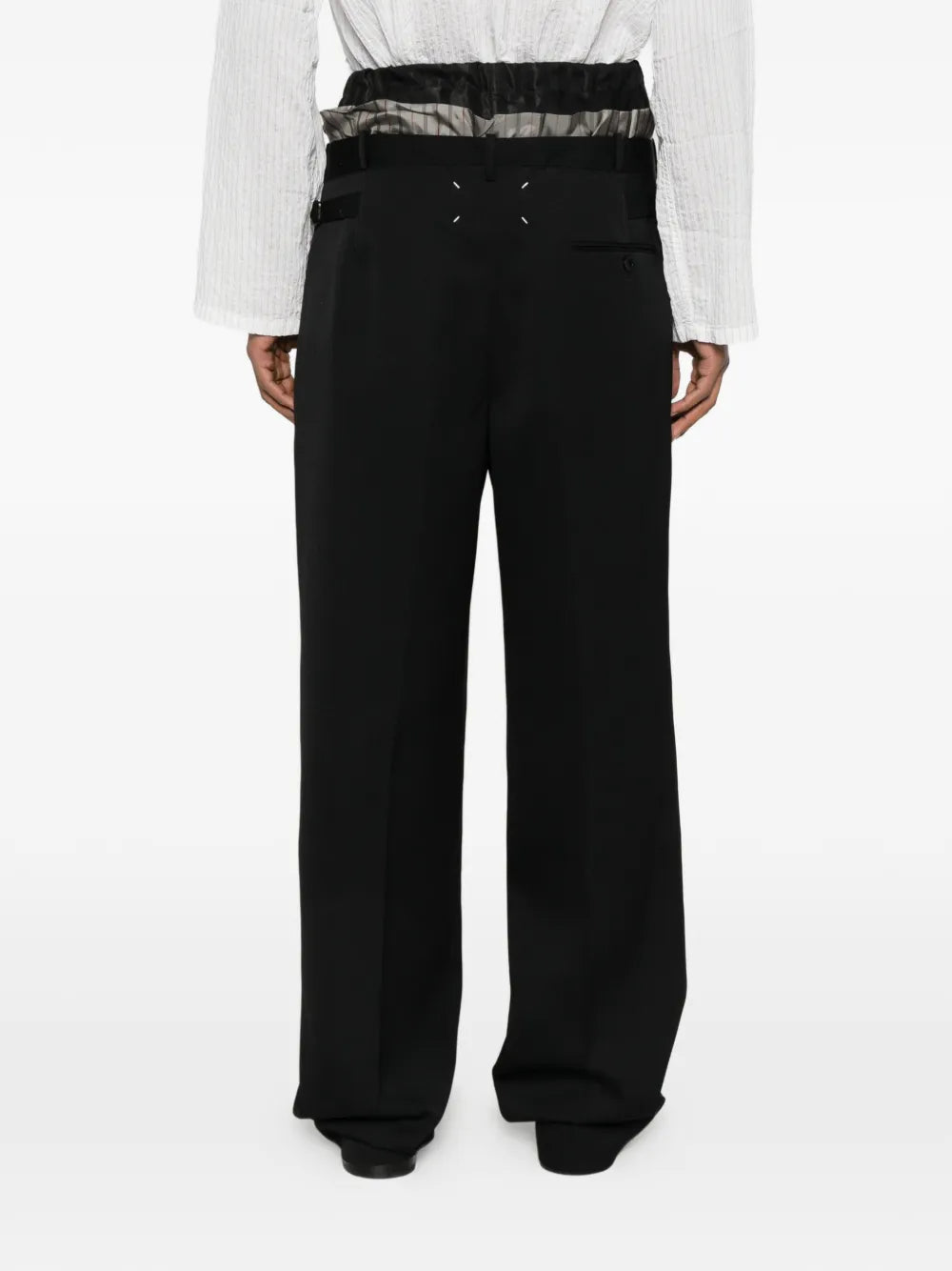 Maison Margiela pantalones plisados - Negro - imagen 4