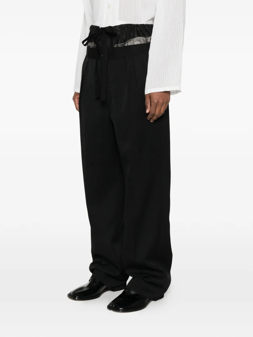 Maison Margiela pantalones plisados - Negro - imagen 3
