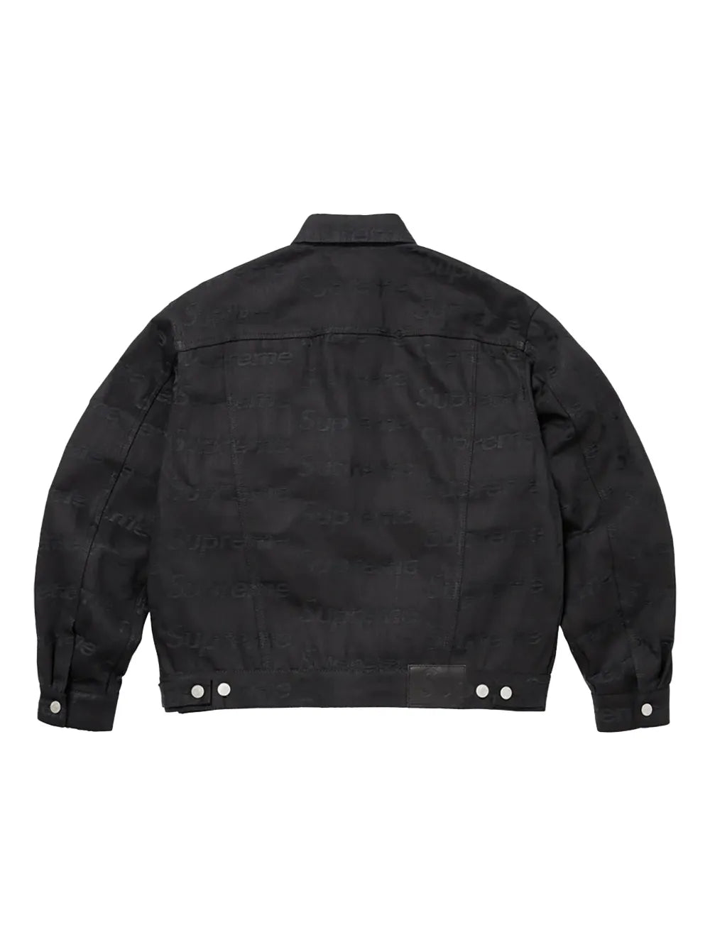 Supreme chamarra trucker de mezclilla con logo en jacquard - Negro - imagen 2