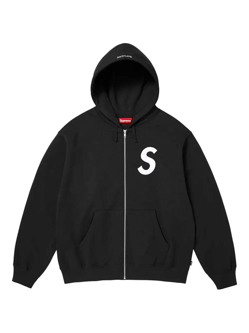Supreme hoodie S con logo y cierre - Negro - imagen 1