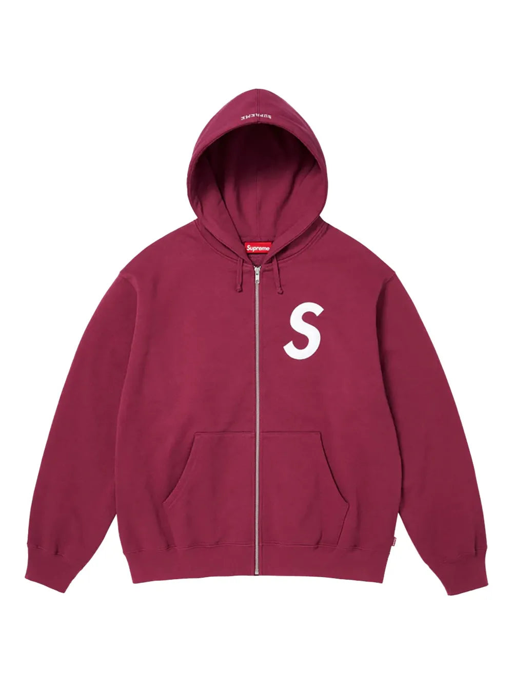 Supreme hoodie con cierre y logo estampado - Rojo - imagen 1