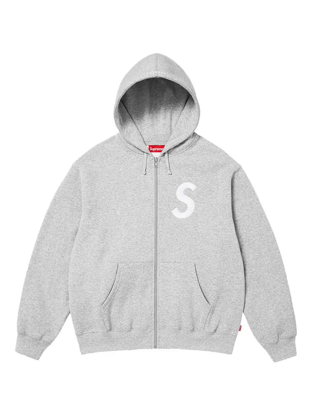 Supreme hoodie S con logo y cierre - Gris - imagen 1