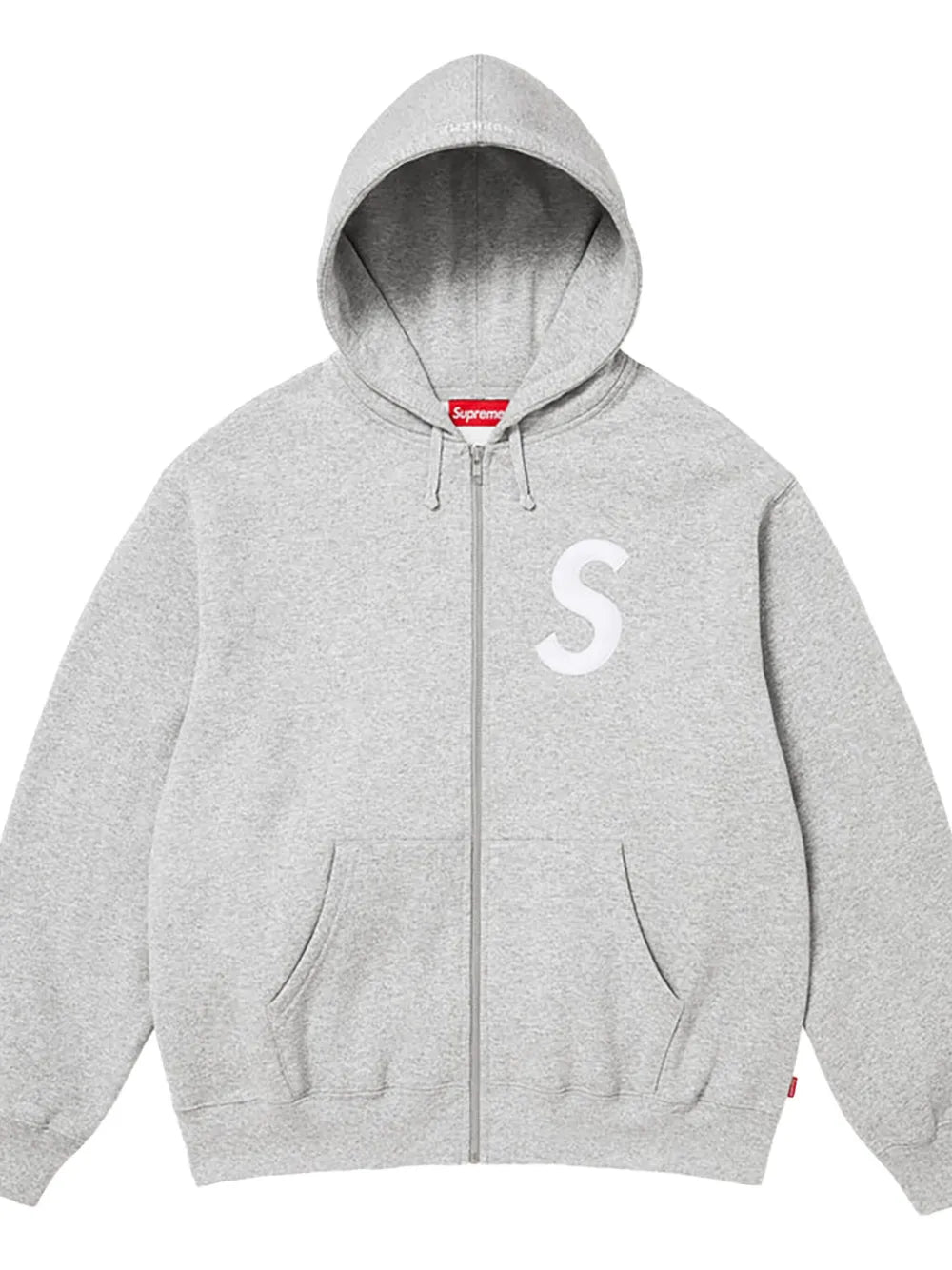 Supreme hoodie S con logo y cierre - Gris - imagen 2