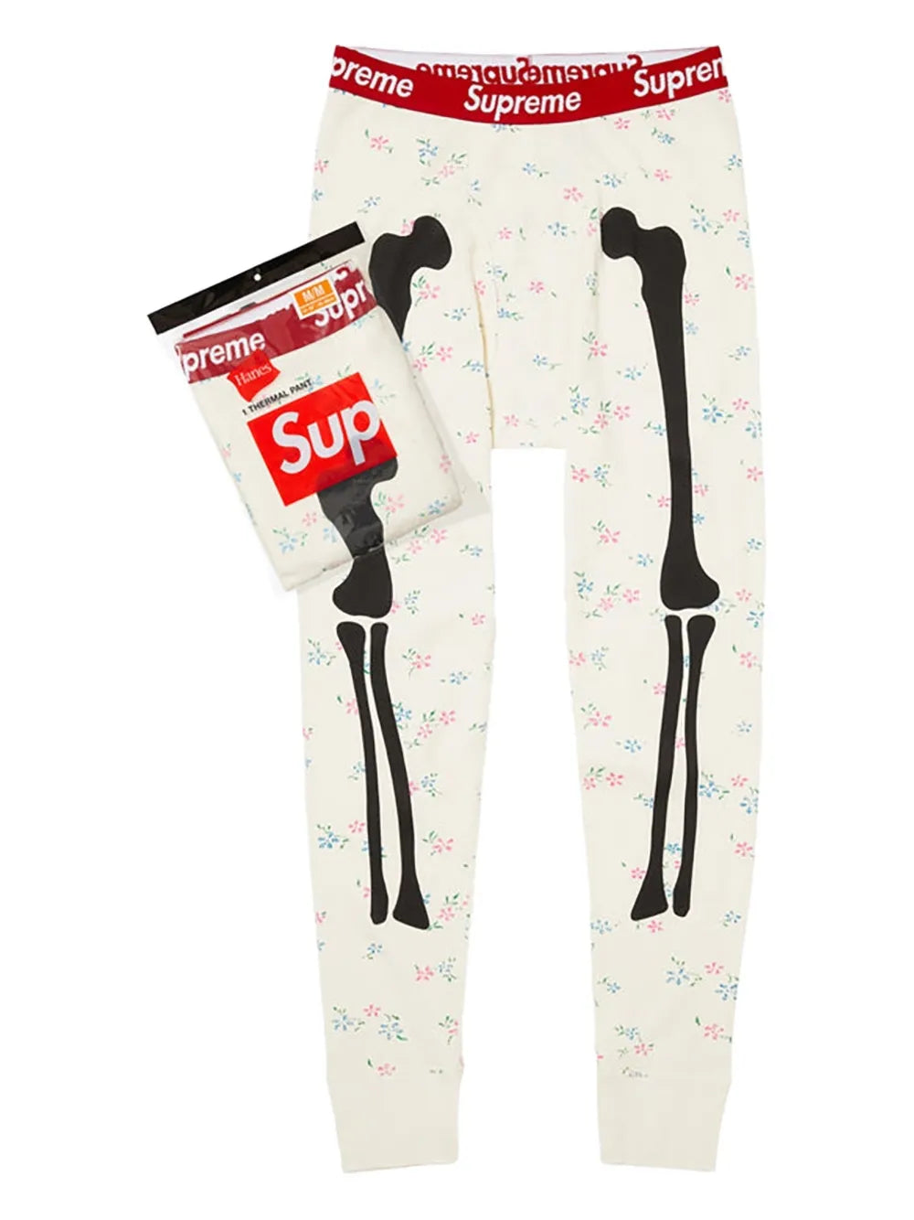 Supreme pants térmicos con huesos estampados en colaboración con Hanes® - Neutro - imagen 1