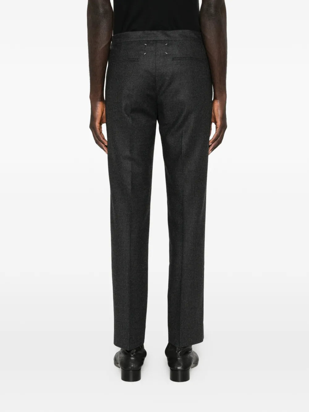 Maison Margiela pantalones de vestir con cordones en la pretina - Gris - imagen 4