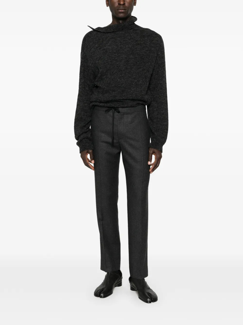 Maison Margiela pantalones de vestir con cordones en la pretina - Gris - imagen 2