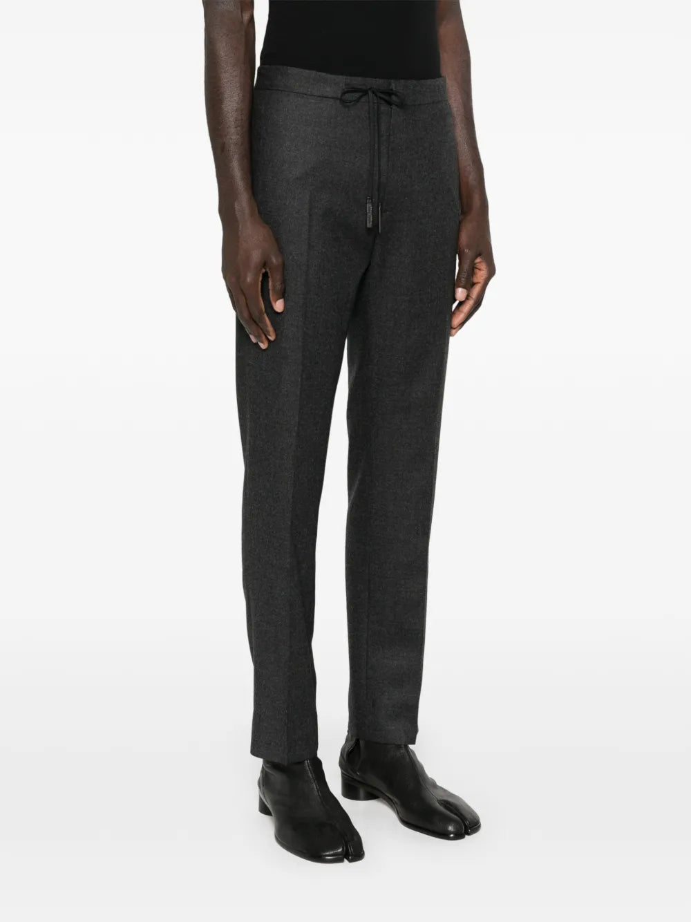 Maison Margiela pantalones de vestir con cordones en la pretina - Gris - imagen 3