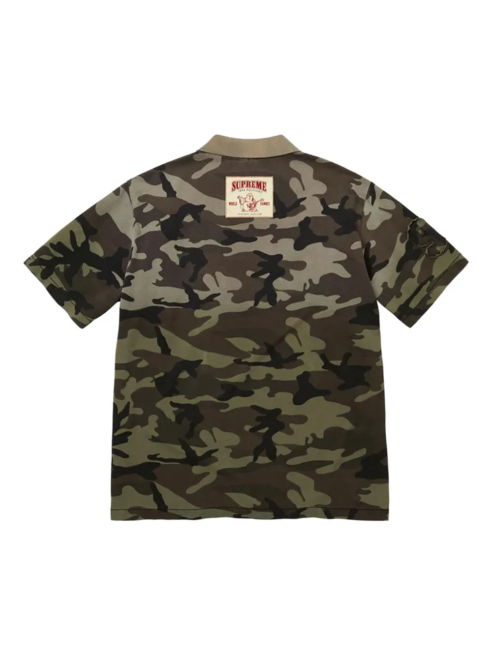 Supreme playera tipo polo con estampado militar en colaboración con True Religion - Verde - imagen 2
