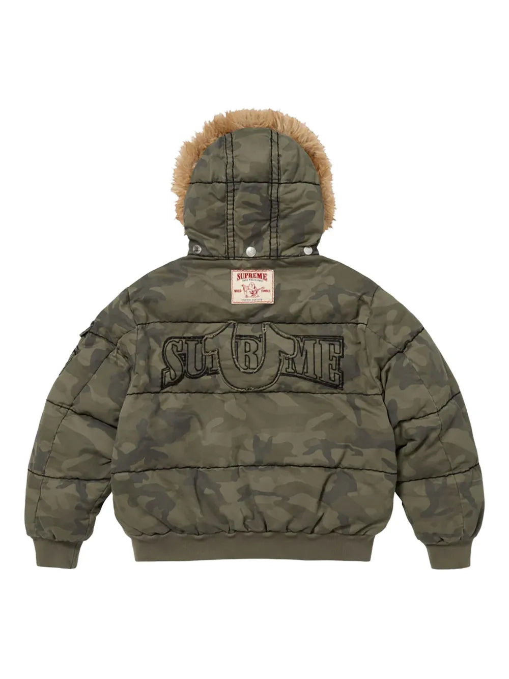 Supreme chamarra capitonada con motivo militar - Verde - imagen 2