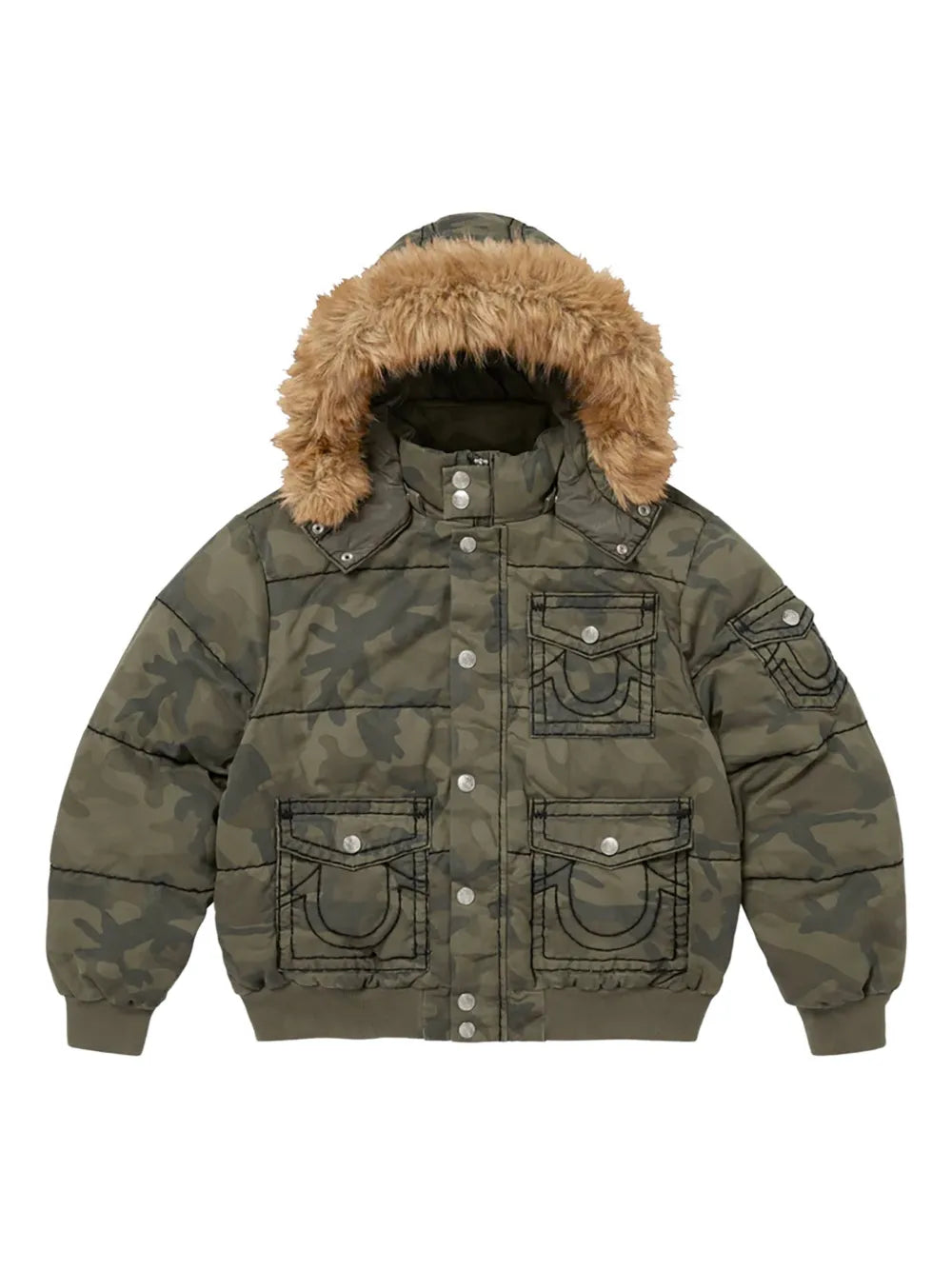 Supreme chamarra capitonada con motivo militar - Verde - imagen 1
