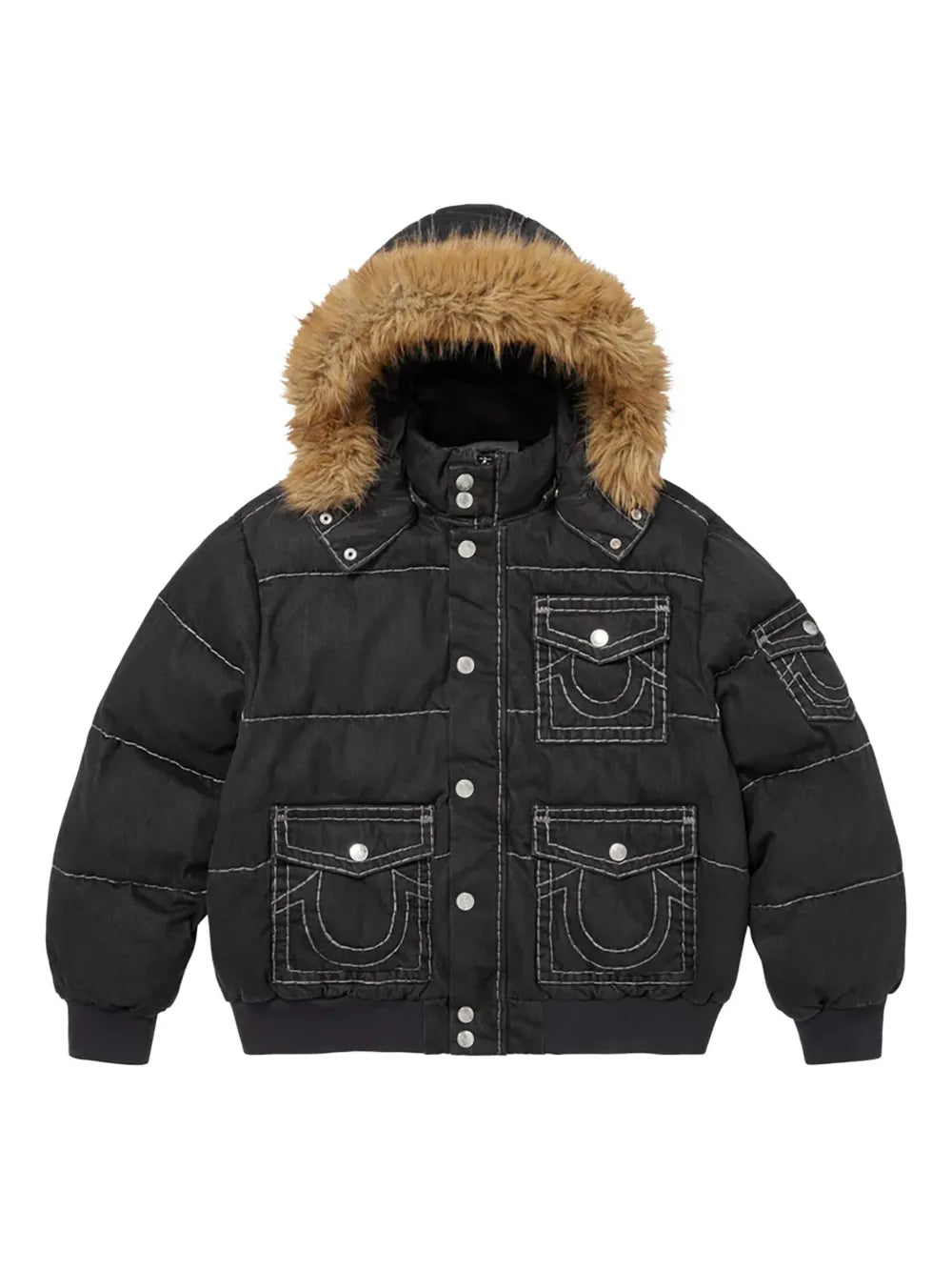 Supreme chamarra capitonada en colaboración con True Religion® - Negro - imagen 1