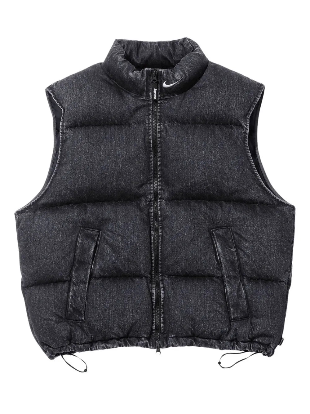 Supreme chaleco capitonado de mezclilla en colaboración con Nike - Negro - imagen 1