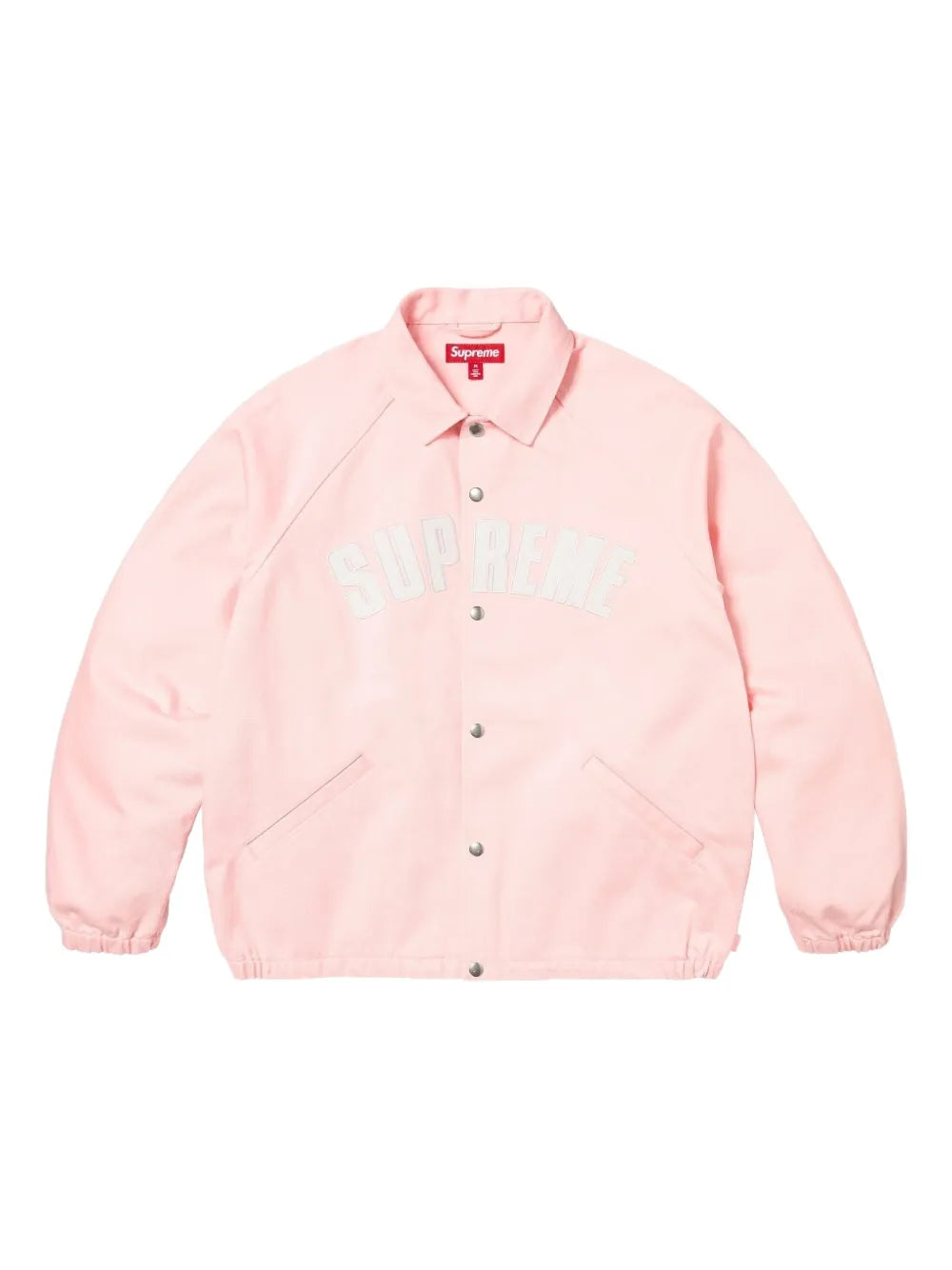 Supreme chamarra de mezclilla con botones - Rosado - imagen 1