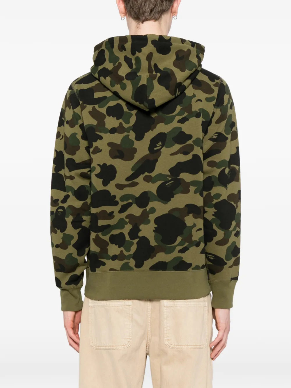 A BATHING APE® hoodie con estampado militar