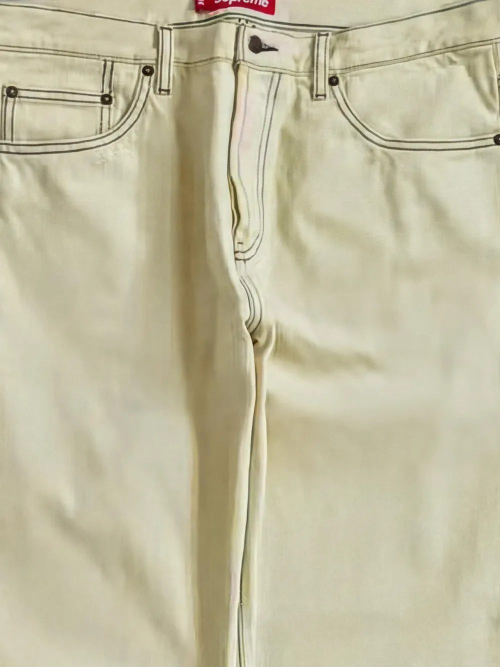 Supreme jeans rectos con efecto blanqueado - Neutro - imagen 2
