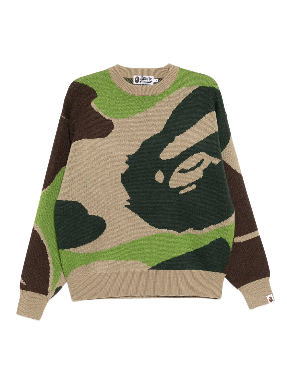 A BATHING APE® suéter con estampado militar