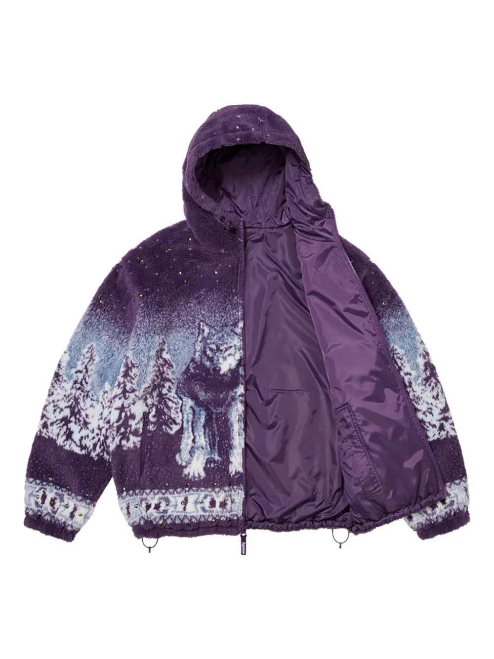 Supreme chamarra reversible con capucha - Morado - imagen 3