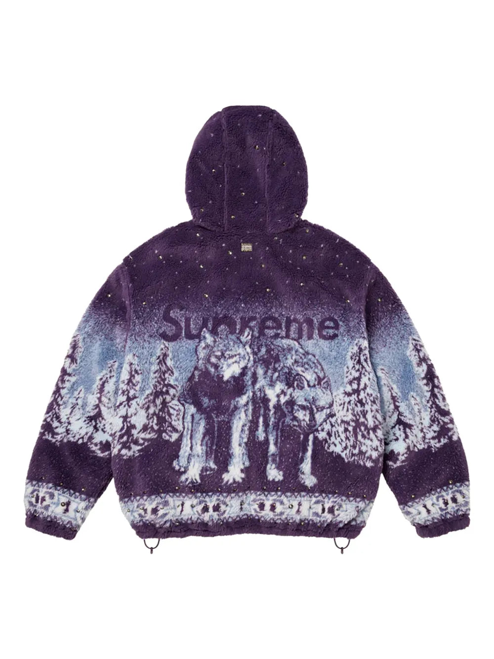 Supreme chamarra reversible con capucha - Morado - imagen 2