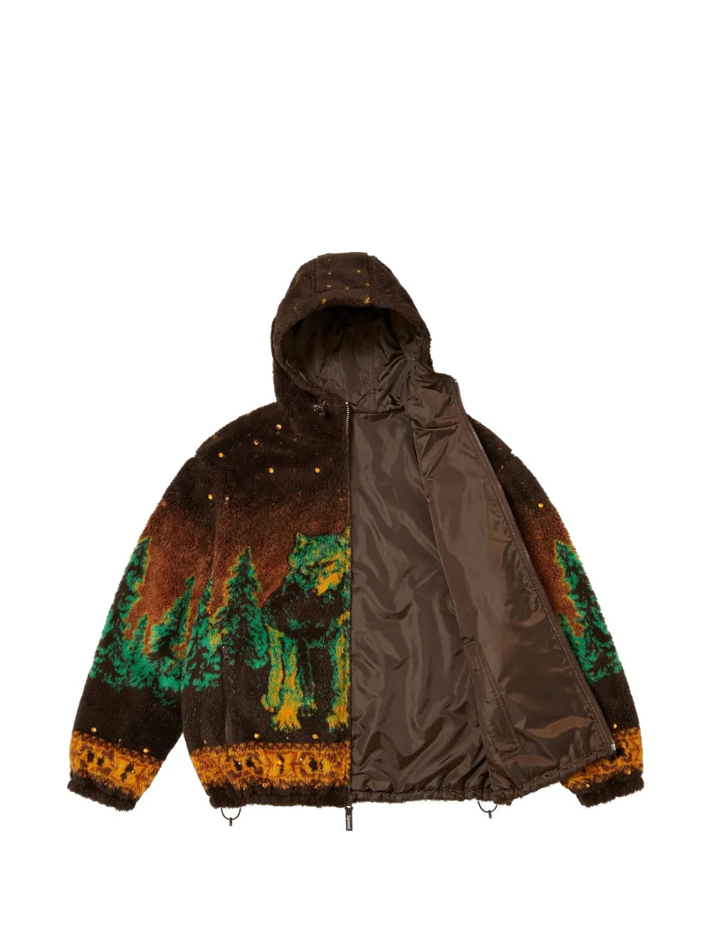 Supreme b.b. Simon Reversible Hooded Fleece Jacket "FW 25 - Brown" - Marrón - imagen 3