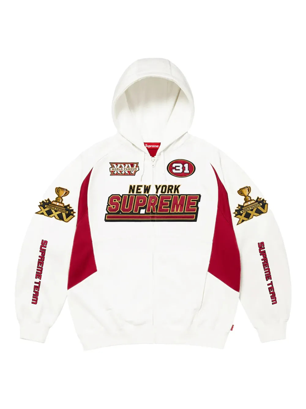 Supreme hoodie con cierre - Blanco - imagen 1
