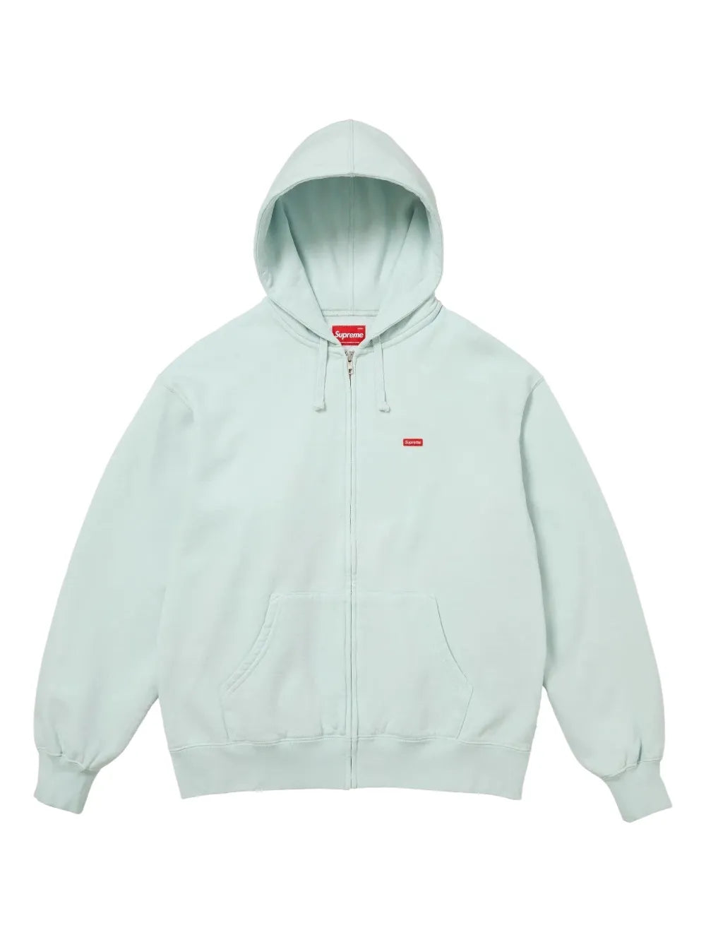 Supreme hoodie con cierre y parche del logo - Verde - imagen 1