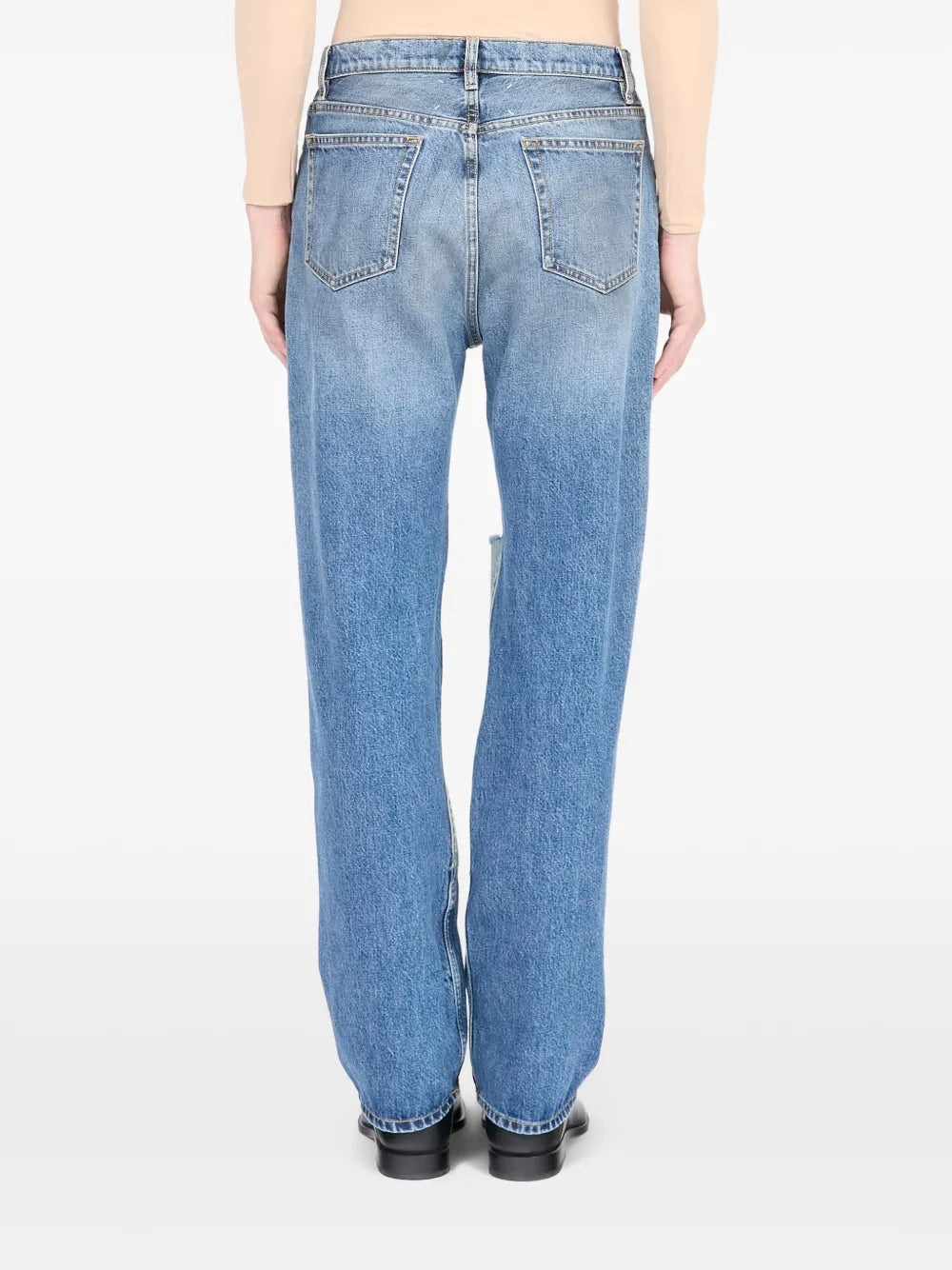 Maison Margiela jeans rectos con paneles de parche - Azul - imagen 4