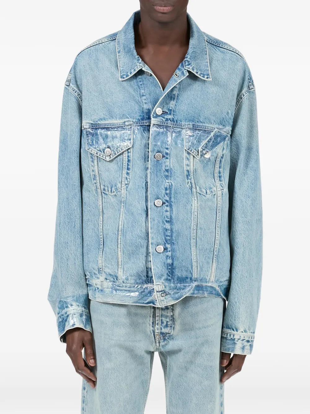 Maison Margiela chamarra de mezclilla - Azul - imagen 1