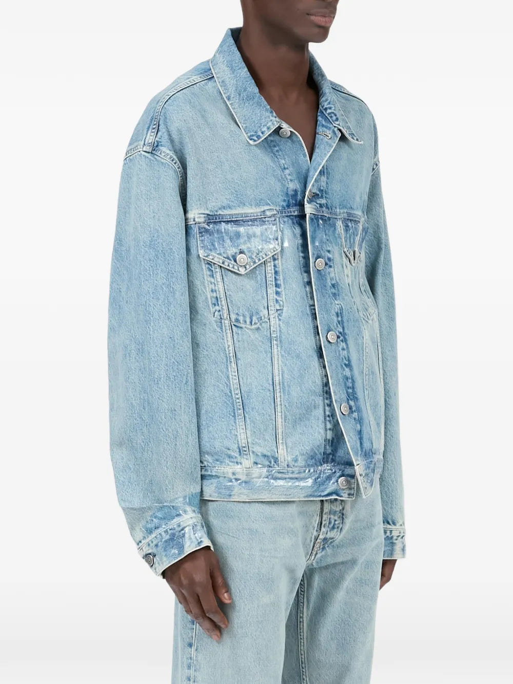 Maison Margiela chamarra de mezclilla - Azul - imagen 4