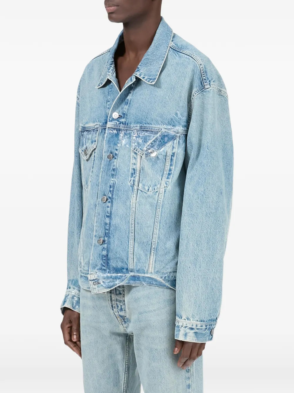 Maison Margiela chamarra de mezclilla - Azul - imagen 3