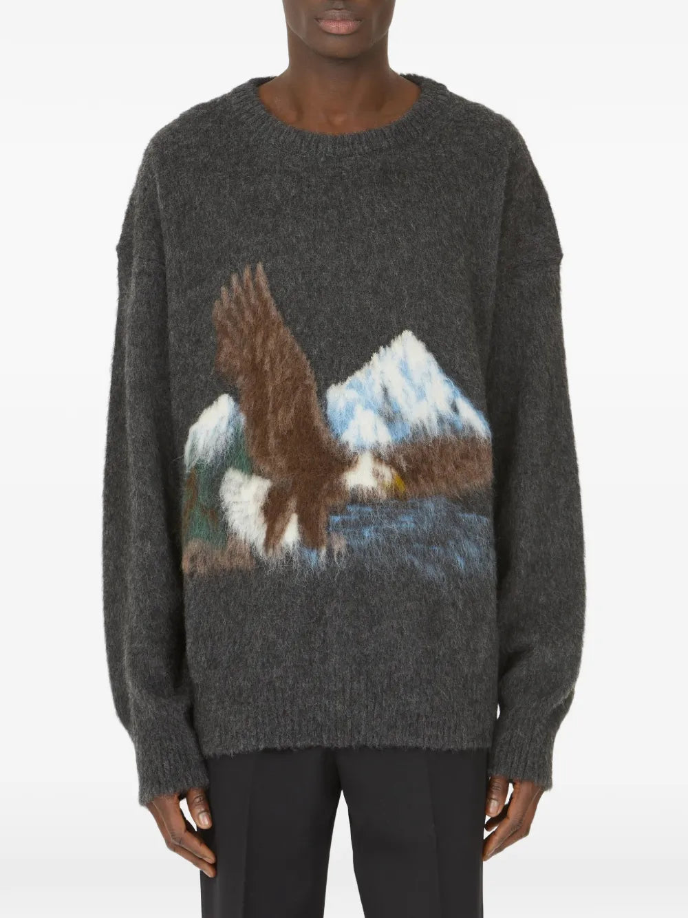 Maison Margiela suéter con diseño en intarsia - Gris - imagen 1