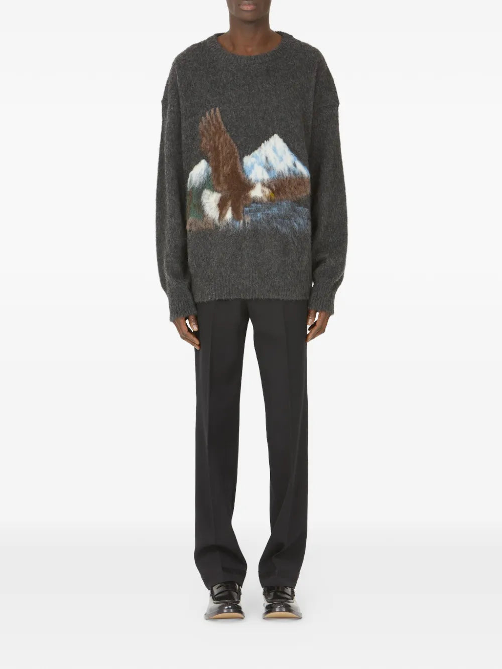 Maison Margiela suéter con diseño en intarsia - Gris - imagen 2