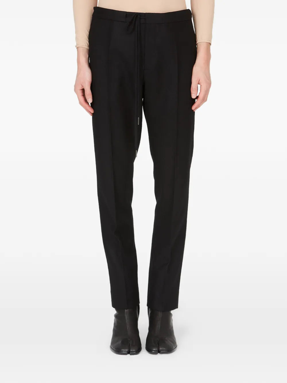 Maison Margiela pantalones con cordones en la pretina - Negro - imagen 1