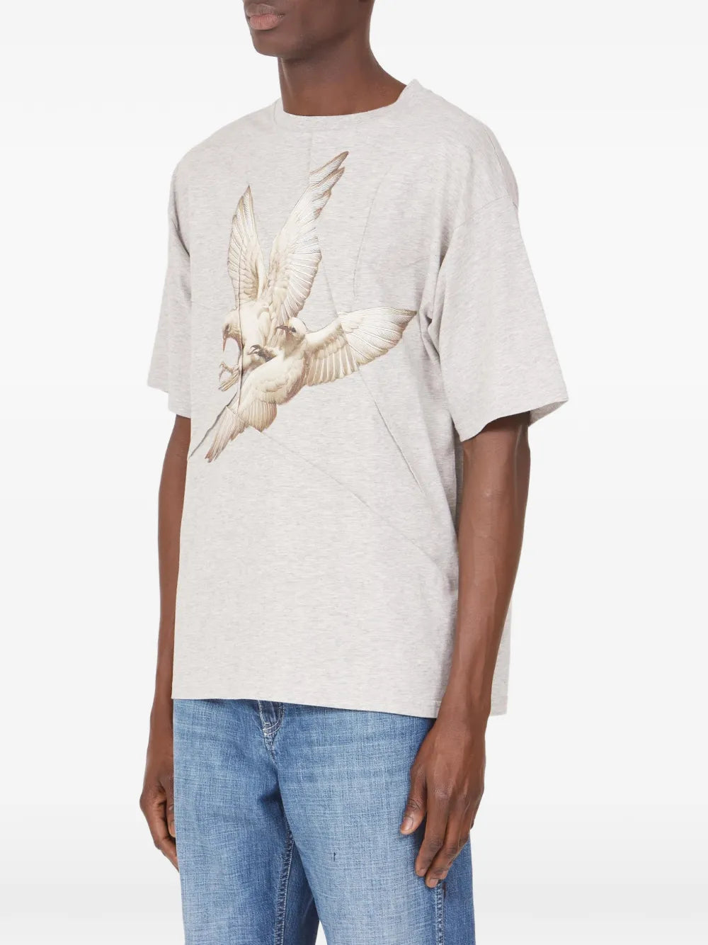 Maison Margiela playera con pájaro estampado - Gris - imagen 4