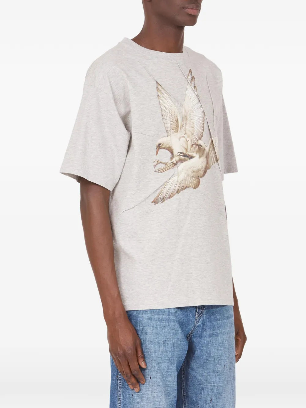 Maison Margiela playera con pájaro estampado - Gris - imagen 3