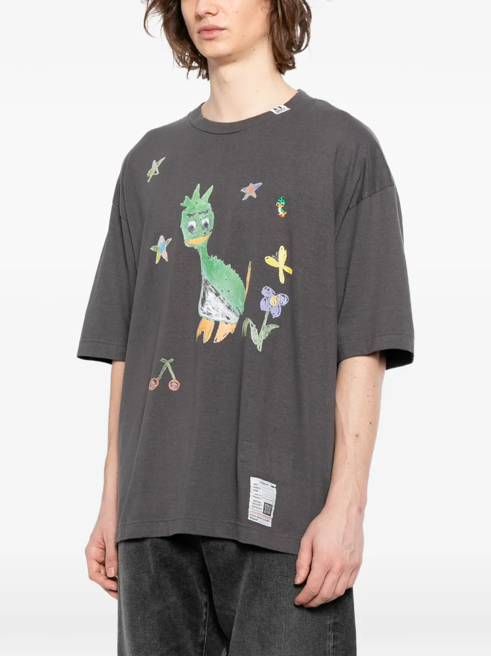 Maison MIHARA YASUHIRO playera Leon Kids Doodle - negro