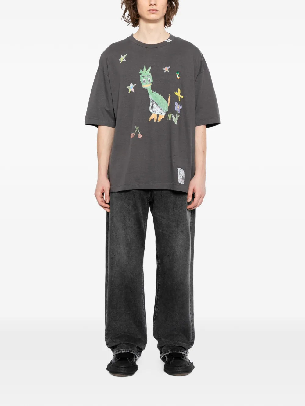 Maison MIHARA YASUHIRO playera Leon Kids Doodle - negro