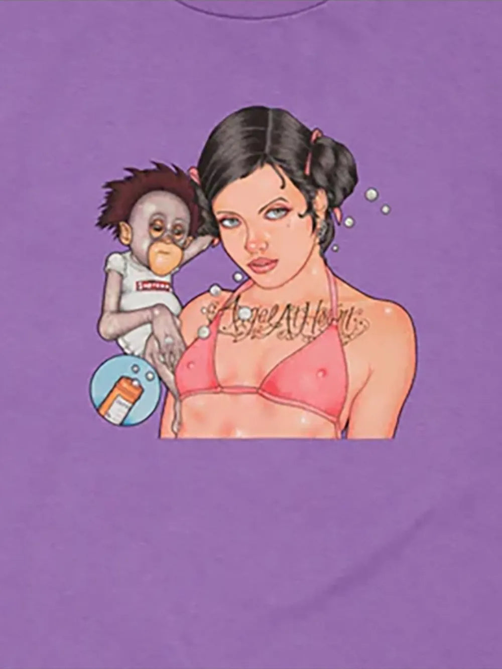 Supreme playera Angel en colaboración con John Jesse - Morado - imagen 2