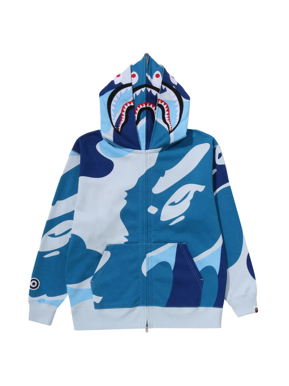 A BATHING APE® hoodie con motivo de tiburón