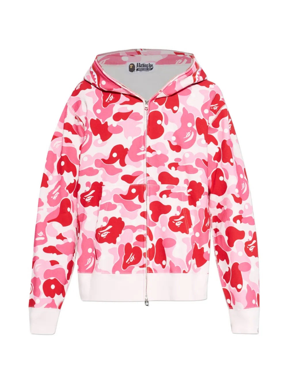 A BATHING APE® hoodie con estampado militar y cierre